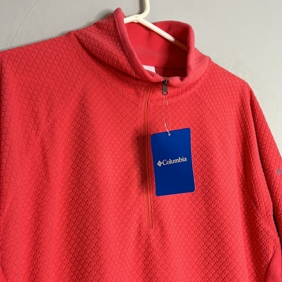 Columbia Womens Glacial Iv Print Half Zip Bright Geranium pink new nwt pink - Picture 3 of 8